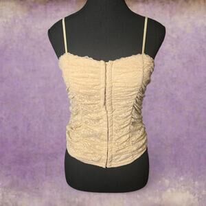 Y2k poetry lace corset style top